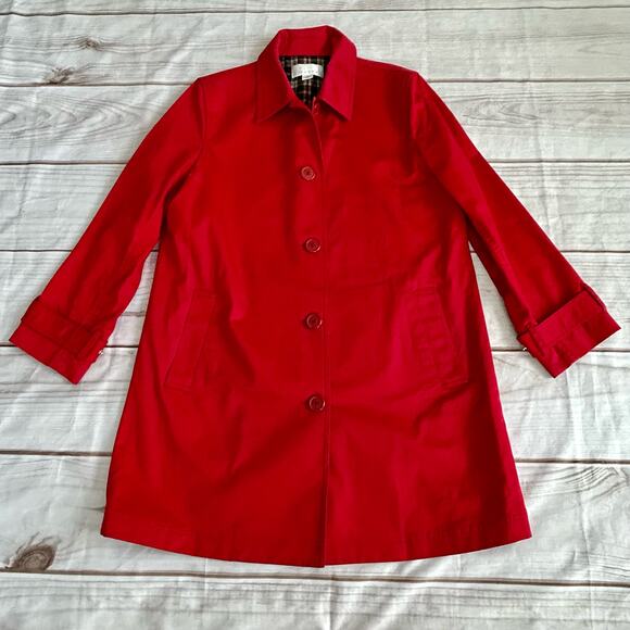 Vintage Talora trench coat jacket cotton lightweight fall  preppy minimalist XS - Picture 3 of 11